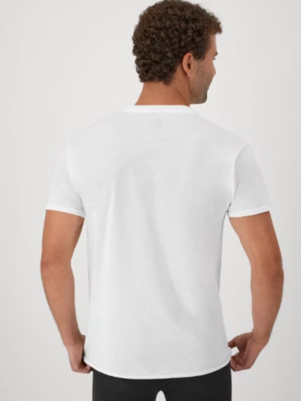 Hanes Mens V Neck Undershirts White ComfortSoft Tagless 10 pk Sz M - Picture 2 of 5